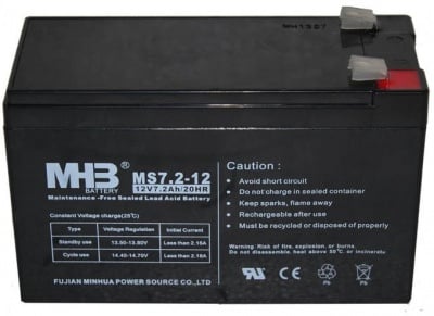 Акумулатор MHB MS7.2-12, 12V, 7.2Ah (MS7.2-12F2)